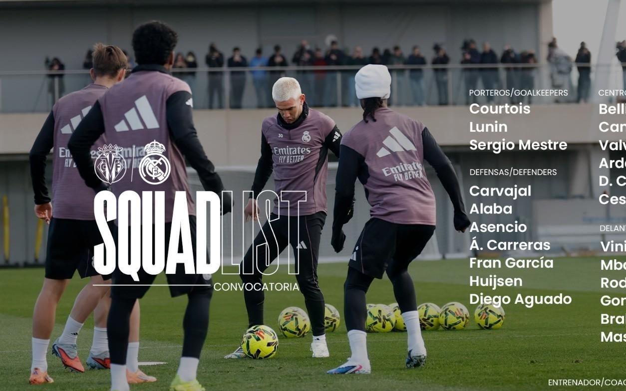 皇马客战黄潜大名单：姆巴佩、维尼修斯领衔，罗德里戈复出