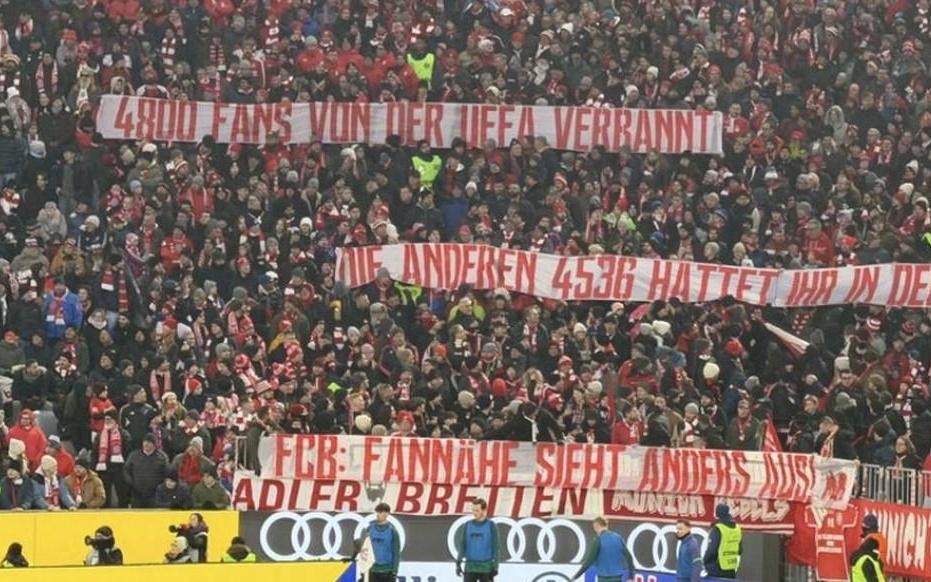 球迷抗议拜仁在欧足联处罚基础上扩大范围：这可不贴近球迷