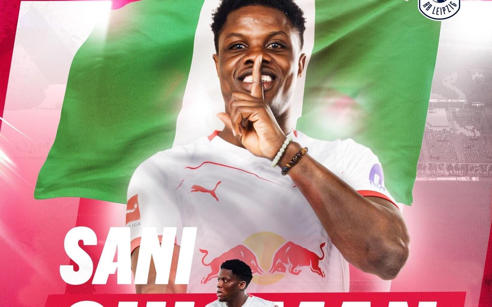 官方：莱比锡签下尼日利亚19岁边锋萨尼苏莱曼