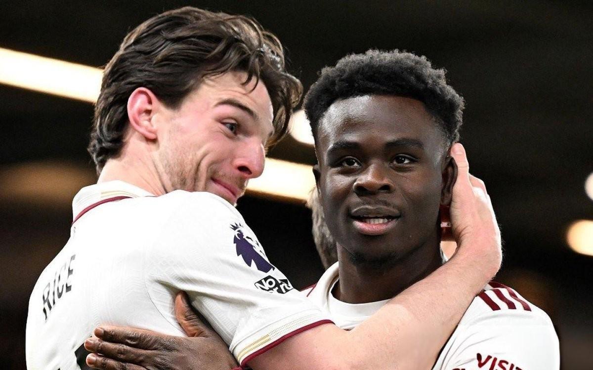 参与105球追平小法，萨卡升至阿森纳队史英超参与进球榜第六