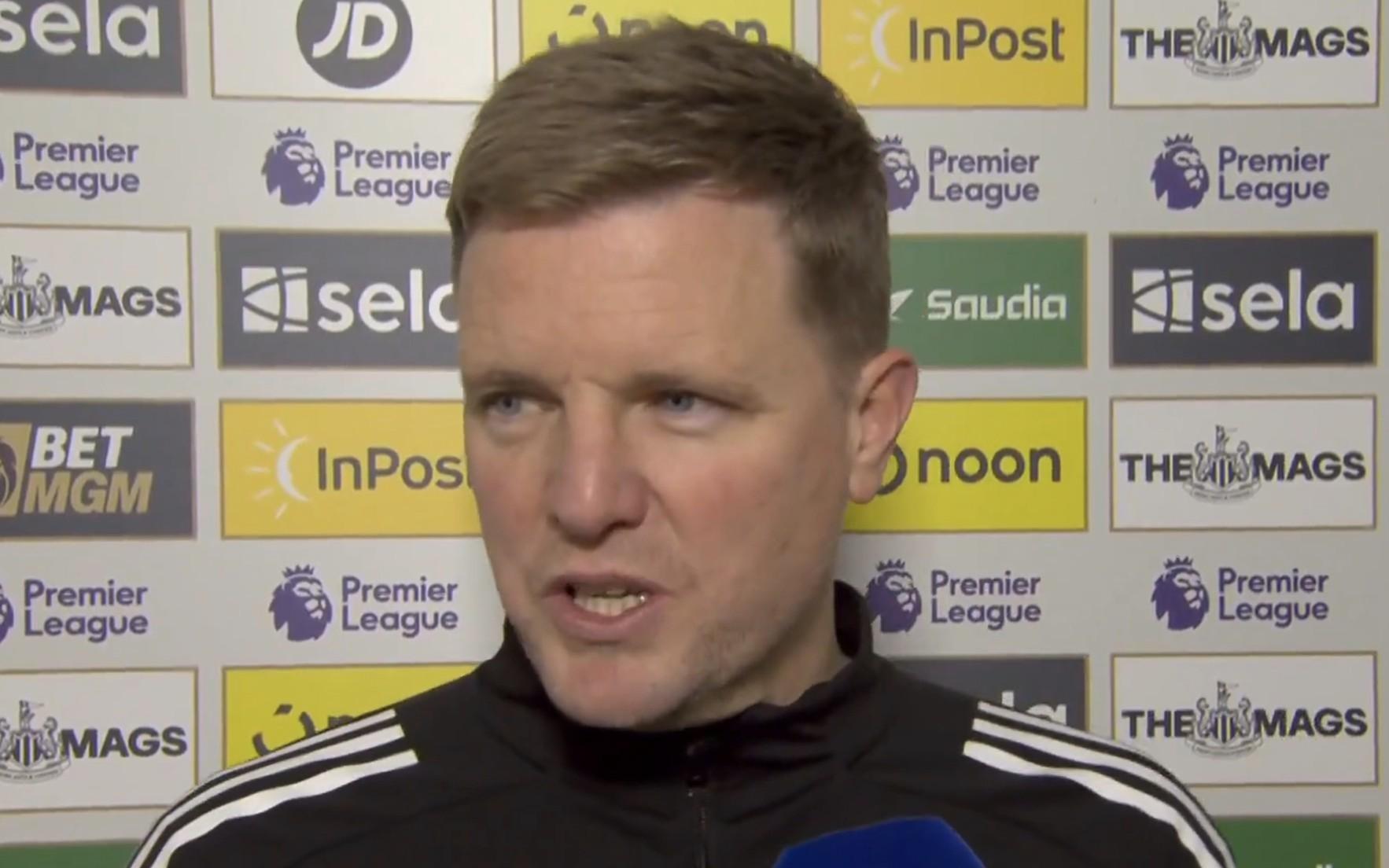 埃迪豪：对方后卫完全没盯球，我想点球判罚大概是正确的