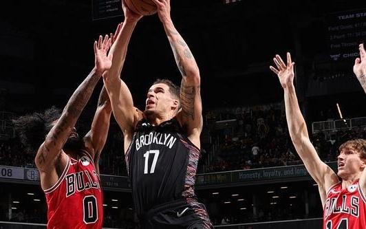 小波特26+7武切维奇19+6篮网险胜公牛结束五连败