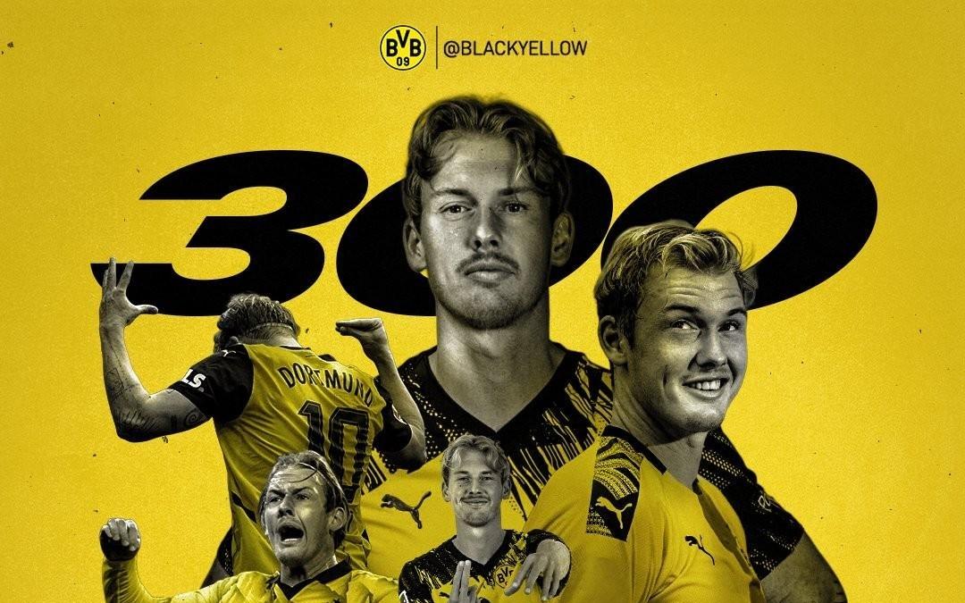 队史第20人，布兰特达成多特300场里