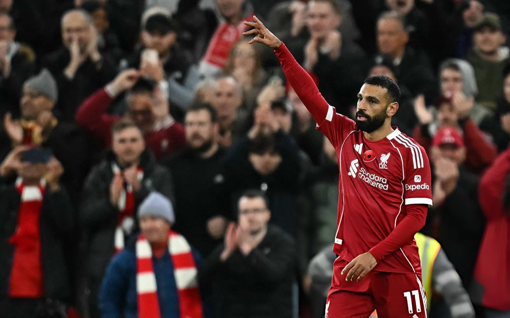 萨拉赫红军生涯276次参与进球，追平