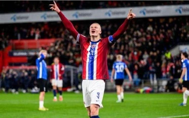 2025年哈兰德10次头球破门追平个人纪录，各大联赛仅次于凯恩