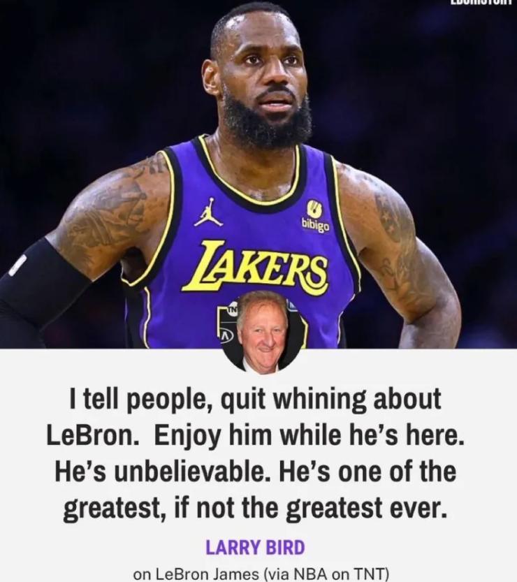 NBA传奇名宿化身詹蜜:詹姆斯是不可思议的人!