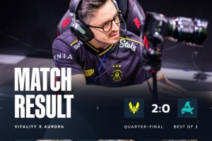 没悬念！Zywoo&火仔纯纯炸鱼小蜜蜂横扫Aurora晋级PGL四强