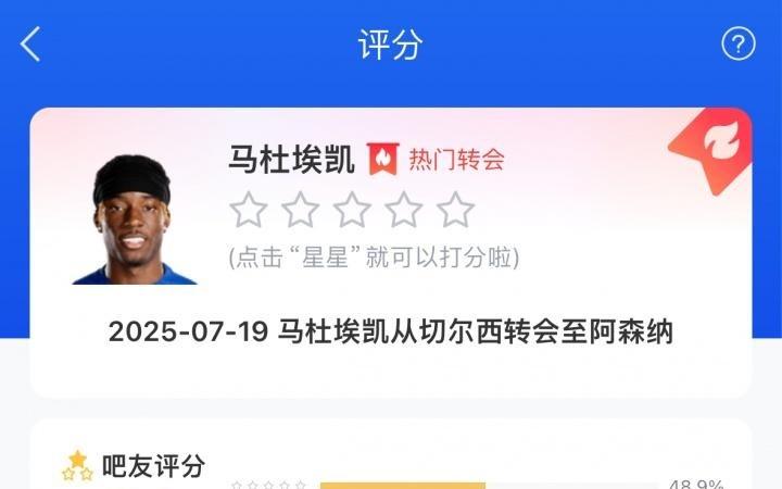 给棍哥道歉马杜埃凯加盟时评论区普遍质疑，转会仅获评6.8分