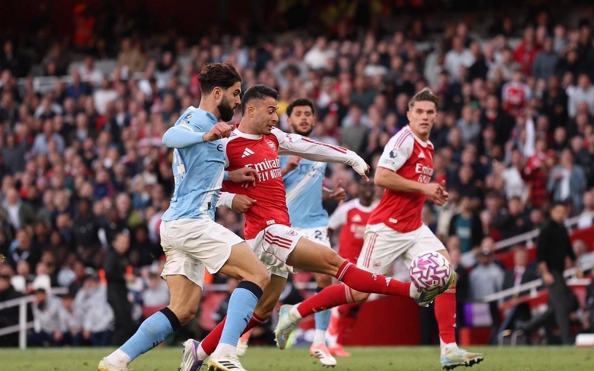 2球2助，马丁内利是英超对瓜氏曼城参与进球最多的阿森纳球员