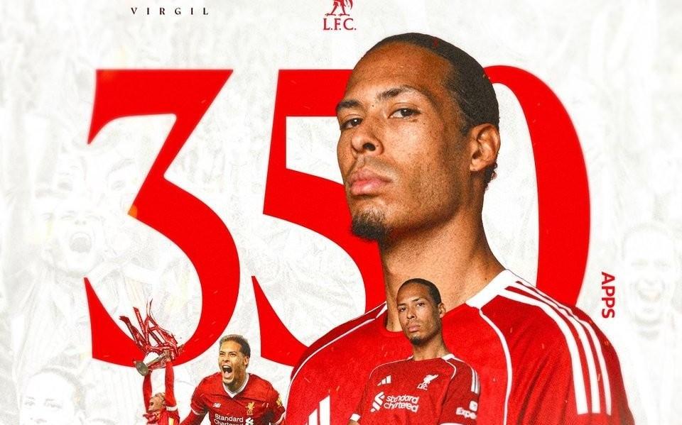 里程碑之战，范戴克迎来利物浦生涯第