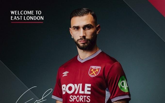 官方：西汉姆联签下卡斯特利亚诺斯据