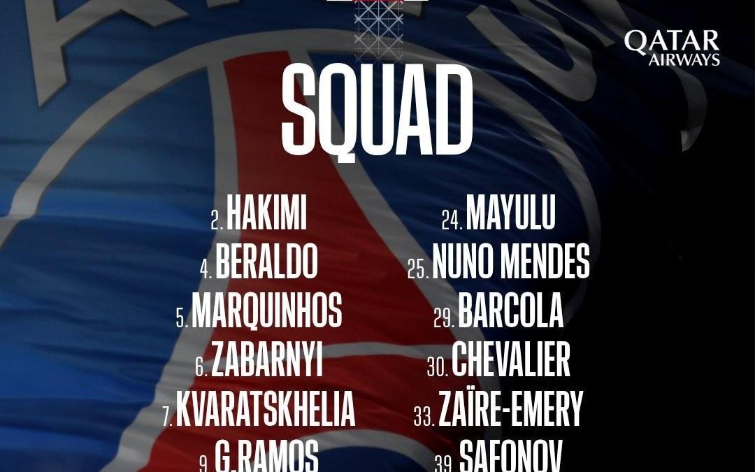 巴黎欧冠战纽卡大名单：登贝莱领衔，阿