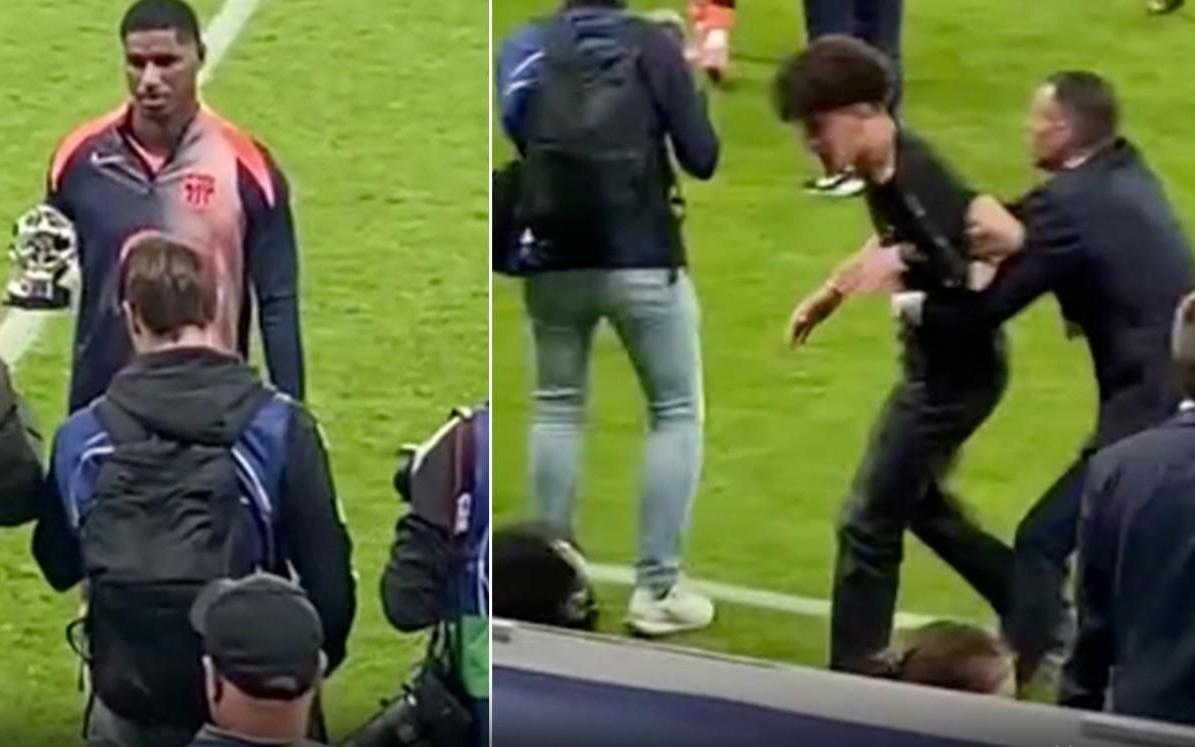 拉什福德赛后被授予全场最佳，有两名球迷冲进球场被保安带走