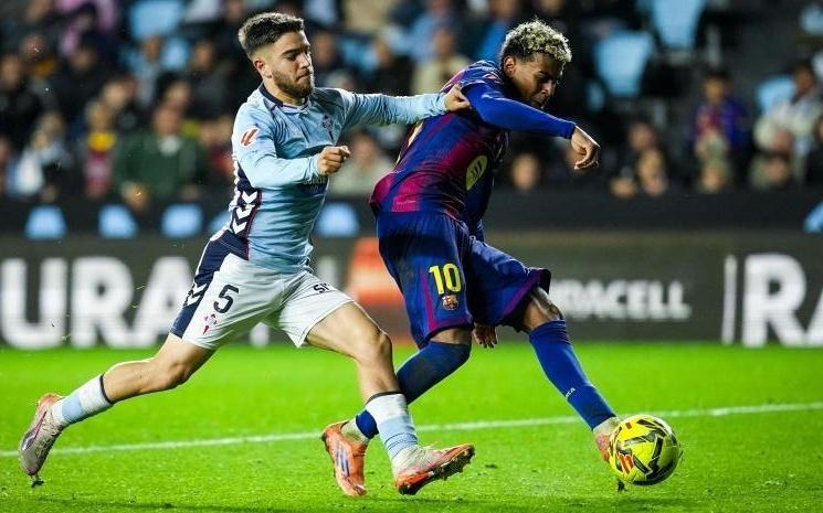 15次，巴萨成五大联赛至今击中门框最