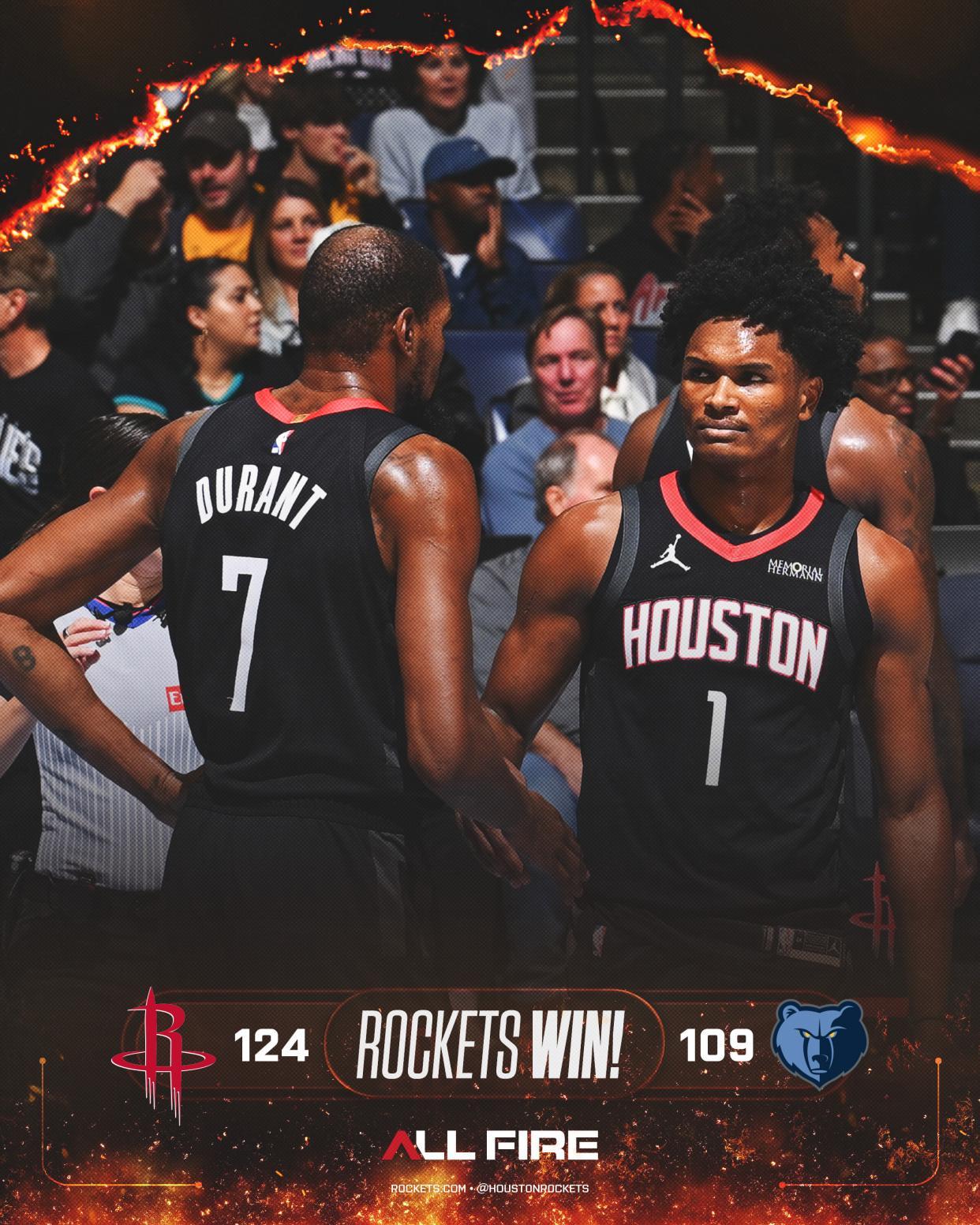 杜兰特18中5，火箭迎5连胜！申京创NBA历史第3神迹，阿门28+10+7