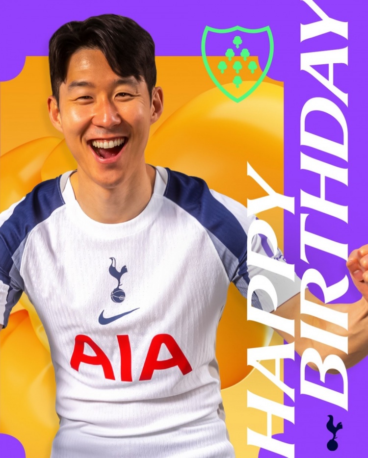 热刺官方祝孙兴慜33岁生日快乐，效力