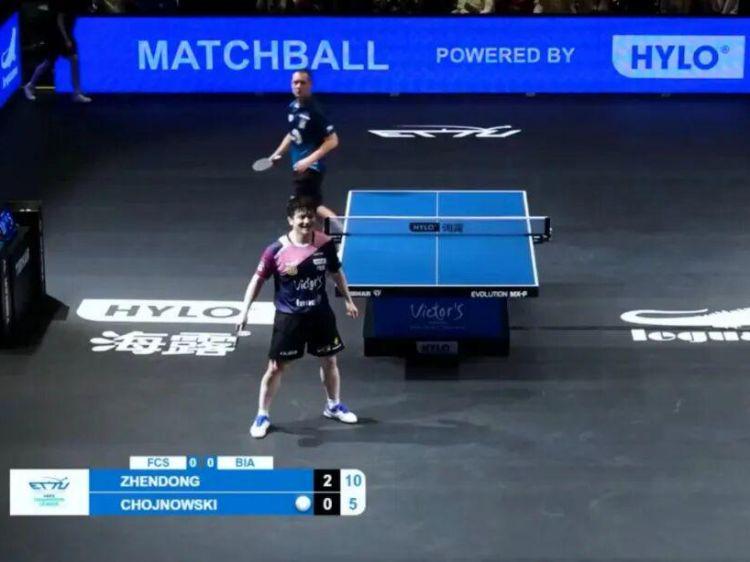 欧冠首秀，樊振东15分钟光速下班！获胜后做出球星C罗标志性“Siu”的庆祝动作