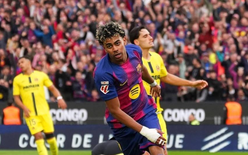 亚马尔13球暂居巴萨队内西甲射手榜