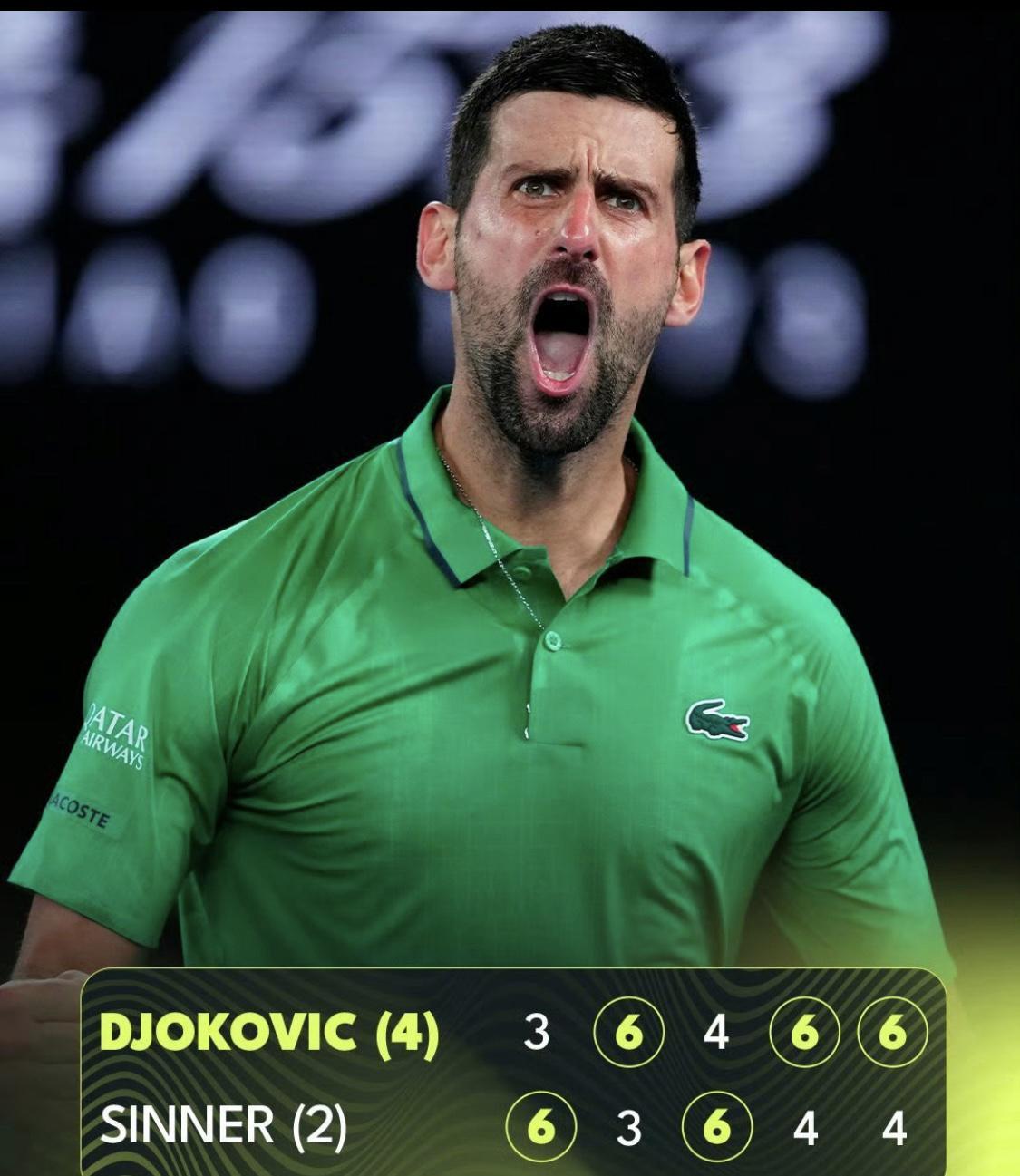 德约创纪录11进澳网决赛，38岁天王用逆转定义不朽