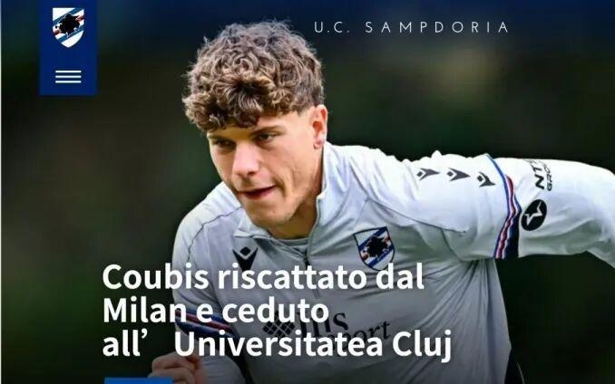 官方丨米兰中卫库比斯转会桑普，并被外租