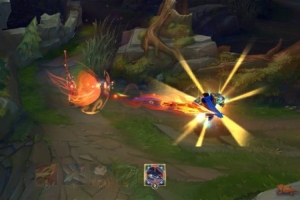 龙马烈焰凯特琳皮肤展示：盛大烟花绽放于夜空