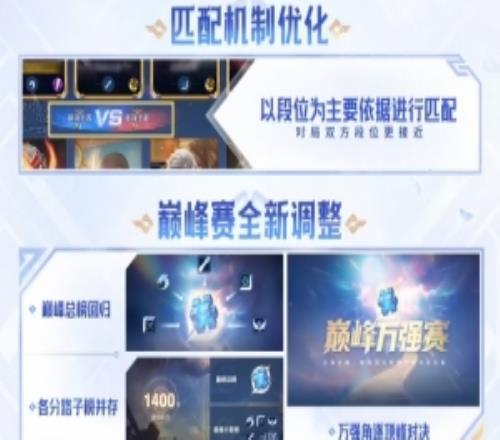 王者荣耀S42新赛季官宣1月8日上线，将以段位为主要依据进行匹配
