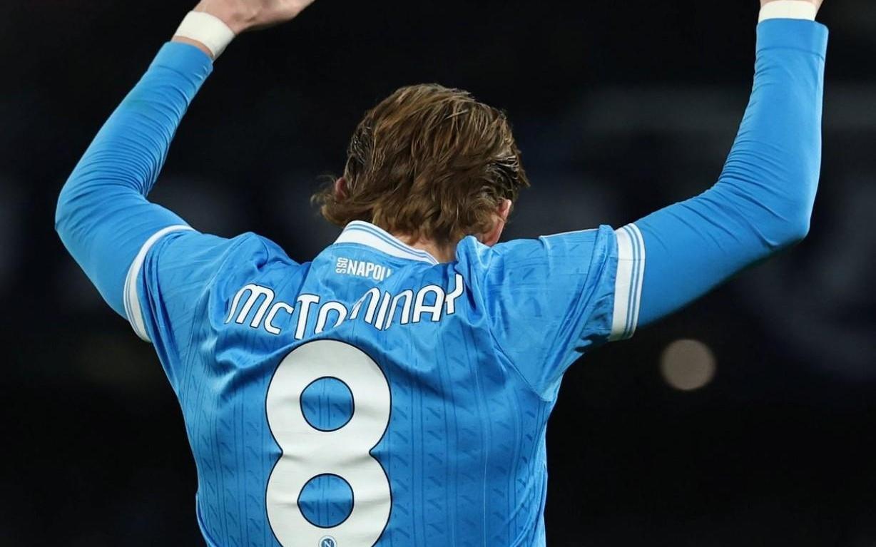 麦克托米奈59场意甲打进19球，追平曼