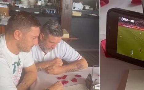 远在迈阿密心系罗马，托蒂和坎德拉用