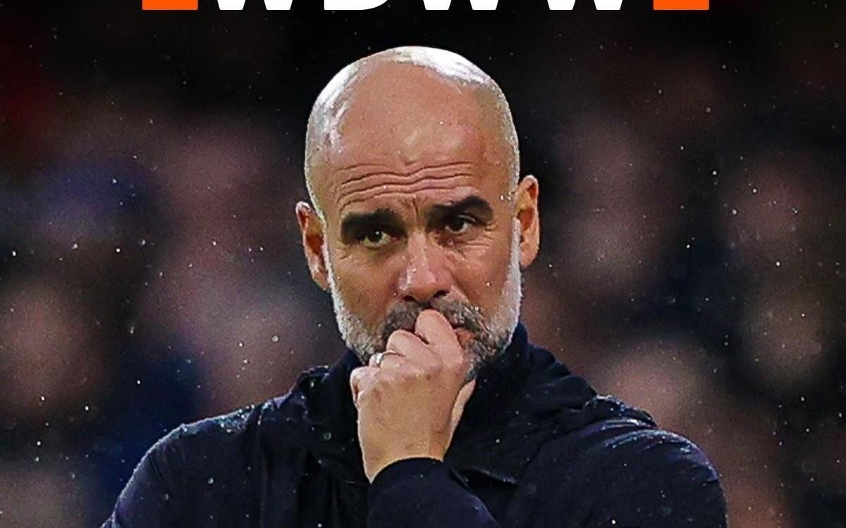 曼城最近12场欧冠输了6场，此前69场比赛才遭遇了6场败仗