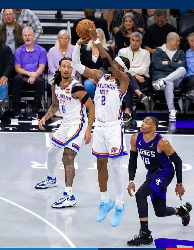 NBA战报雷霆132101击败国王，哈尔滕施泰因33分19板，亚历山大30分，威斯布鲁克24分6板9助