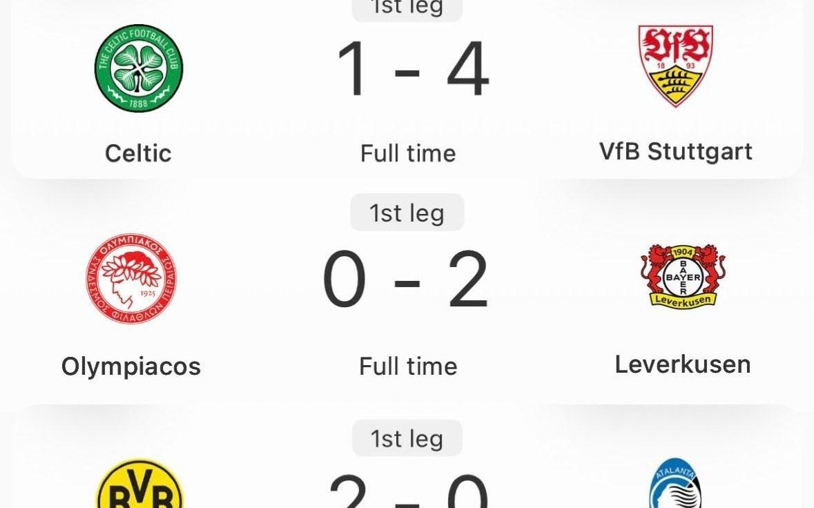 晋级形势大好，德甲3队在欧战附加赛首回合都至少净胜对手2球