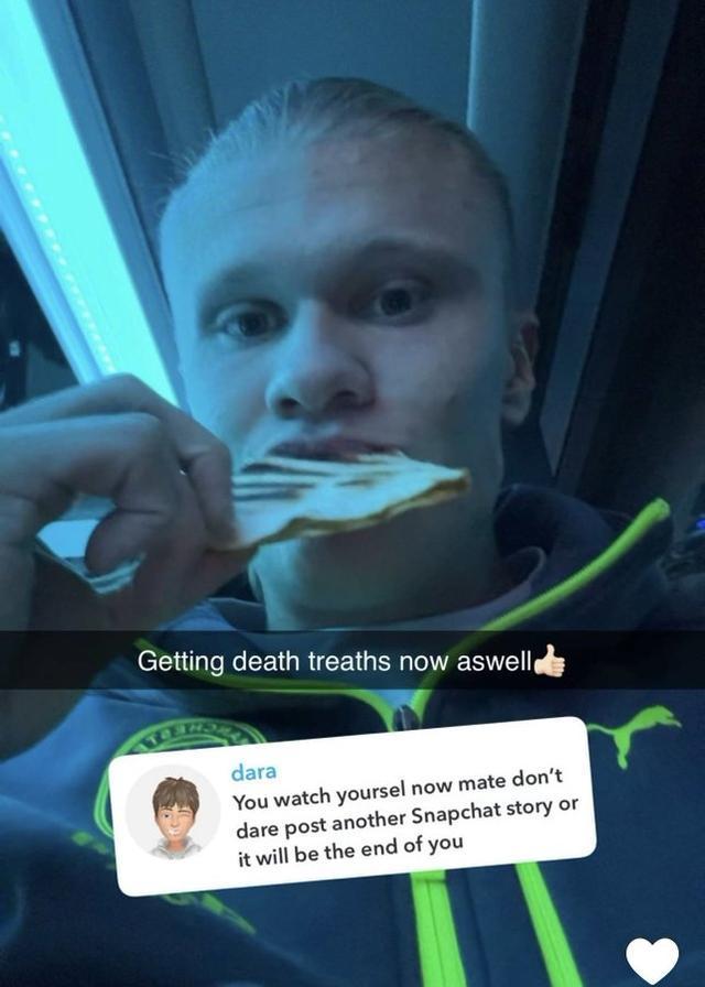 什么仇什么怨哈兰德收到死亡威胁：敢再发动态你就完了！