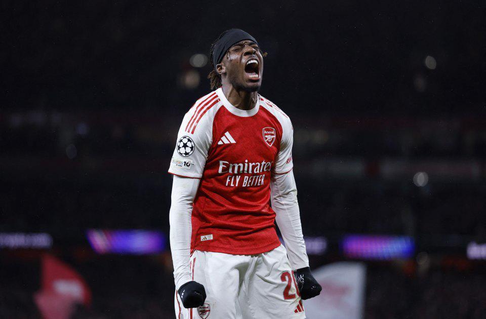 欧冠：阿森纳30！6战全胜居首，马杜埃凯双响，马丁内利5连击