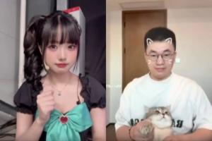 周敢敢模仿Xiaohu手势舞：还是无法超越这个男人吗，可恶