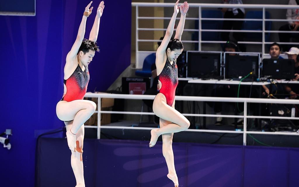 广东队陈艺文林珊摘得全运会女子双人3米跳板冠军