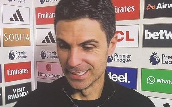 阿尔特塔：比分差距应该大得多拉亚的