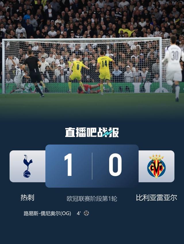 热刺10比利亚雷亚尔取开门红贝里瓦尔造乌龙黄潜门将离谱黄油手