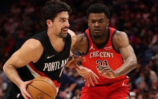 阿夫迪亚34+7+11锡安35+8开拓者送鹈鹕6连败