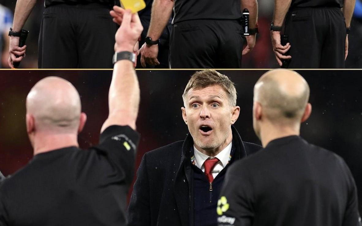 不满判罚，弗莱彻赛后找主裁理论结果被出示黄牌