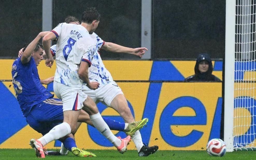 抢先俱乐部一步，皮奥代表国家队打进在圣西罗的首个进球