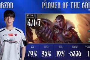 野距！Tarzan杰斯完美表现助AL首局翻盘BLG并拿下对局MVP！