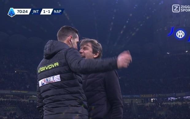 又染红了，孔蒂因国米获得点球对裁判爆粗口被罚下