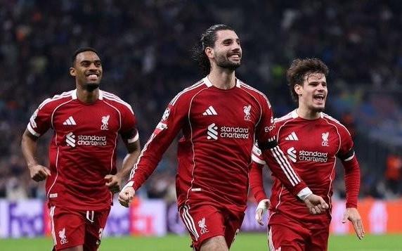 利物浦本赛季欧冠对五大联赛球队全