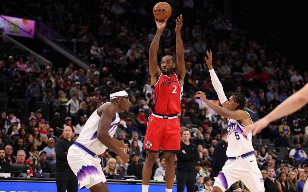 硬汉，快船队科怀伦纳德鼻血直流，却依然轻松砍45分带队6连胜