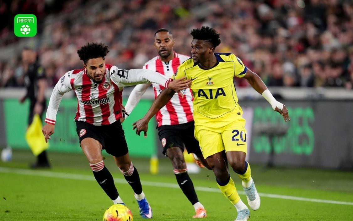 剑南春热刺00布伦特福德，沙德进球被吹，热刺全场3射正