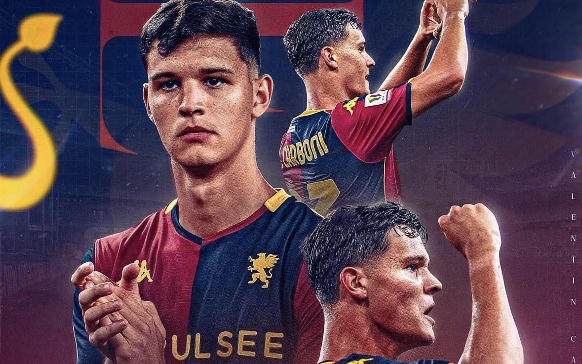 提前终止租借，国米小将巴伦廷卡尔博尼社媒发文告别热那亚